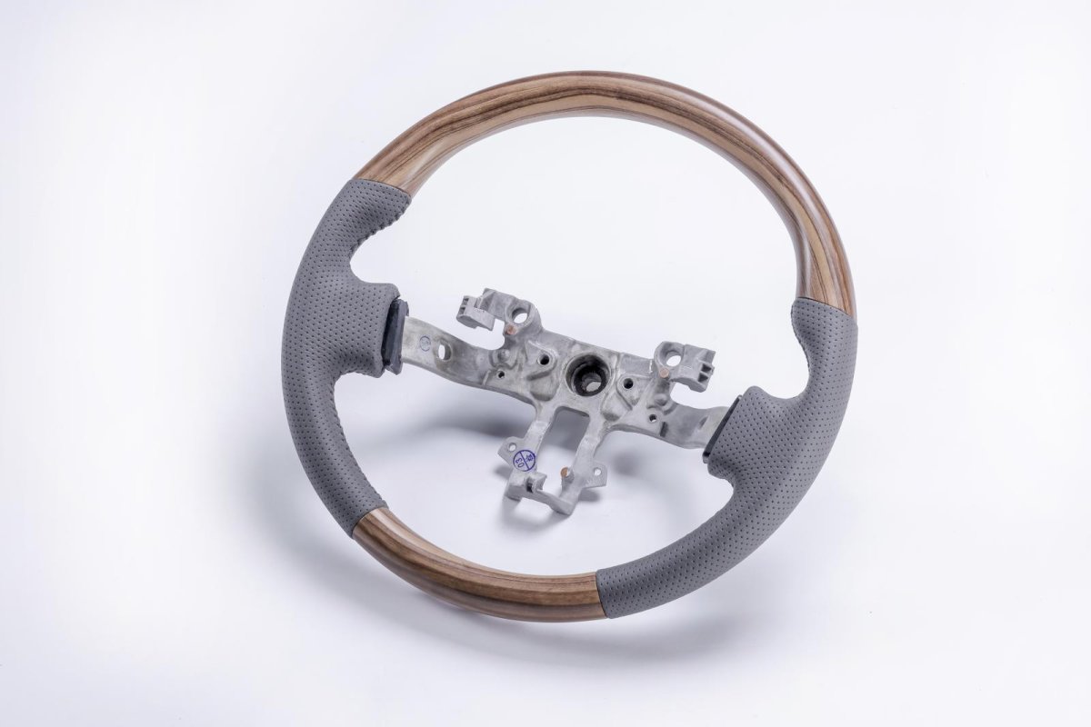 画像2: マット茶木目ステアリング (2)