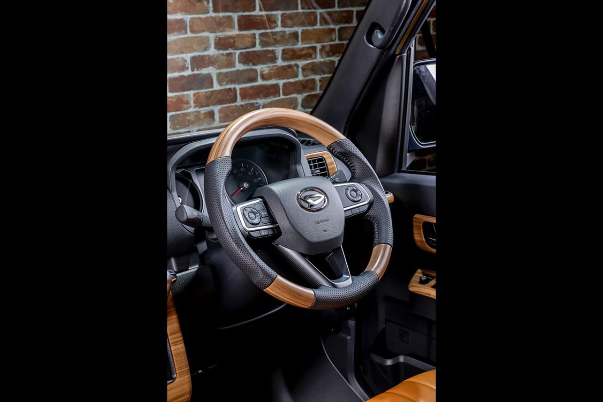 画像6: ガングリップ　木目ステアリング (6)