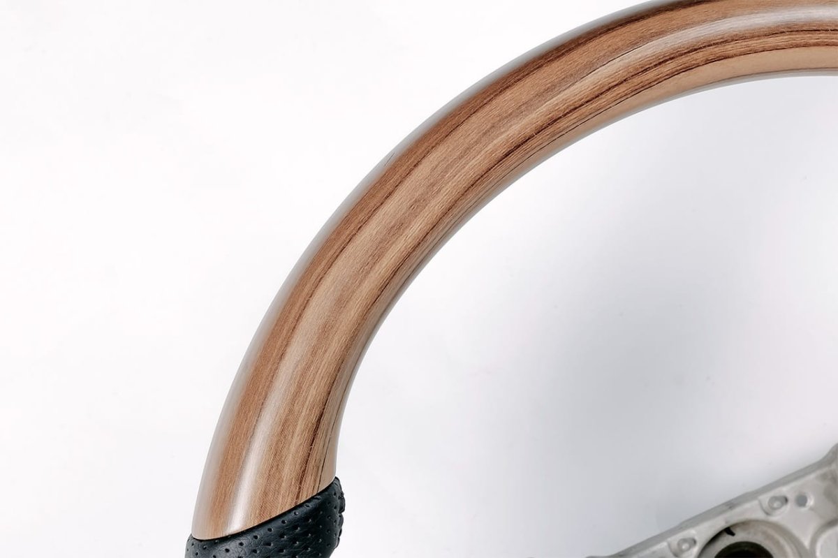 画像7: マット木目ウッド ステアリング (7)