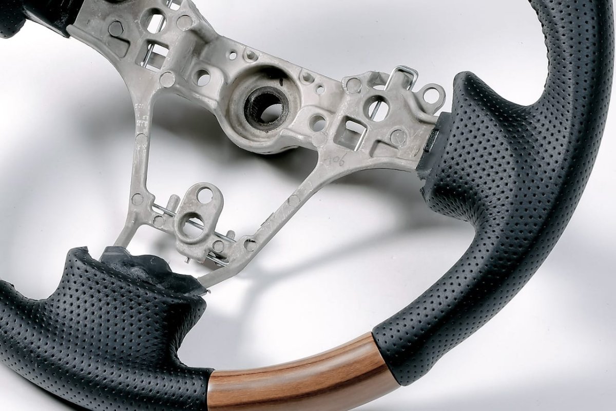 画像8: マット木目ウッド　ステアリング (8)