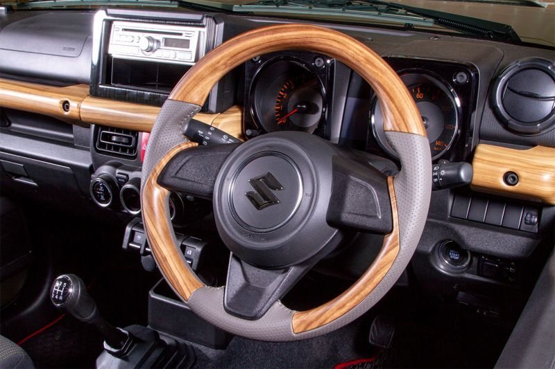 ぐ*ち様 半額スタート！W-POWER ステアリングホイール 木目調 マット木目調 ステアリング - WANGAN357