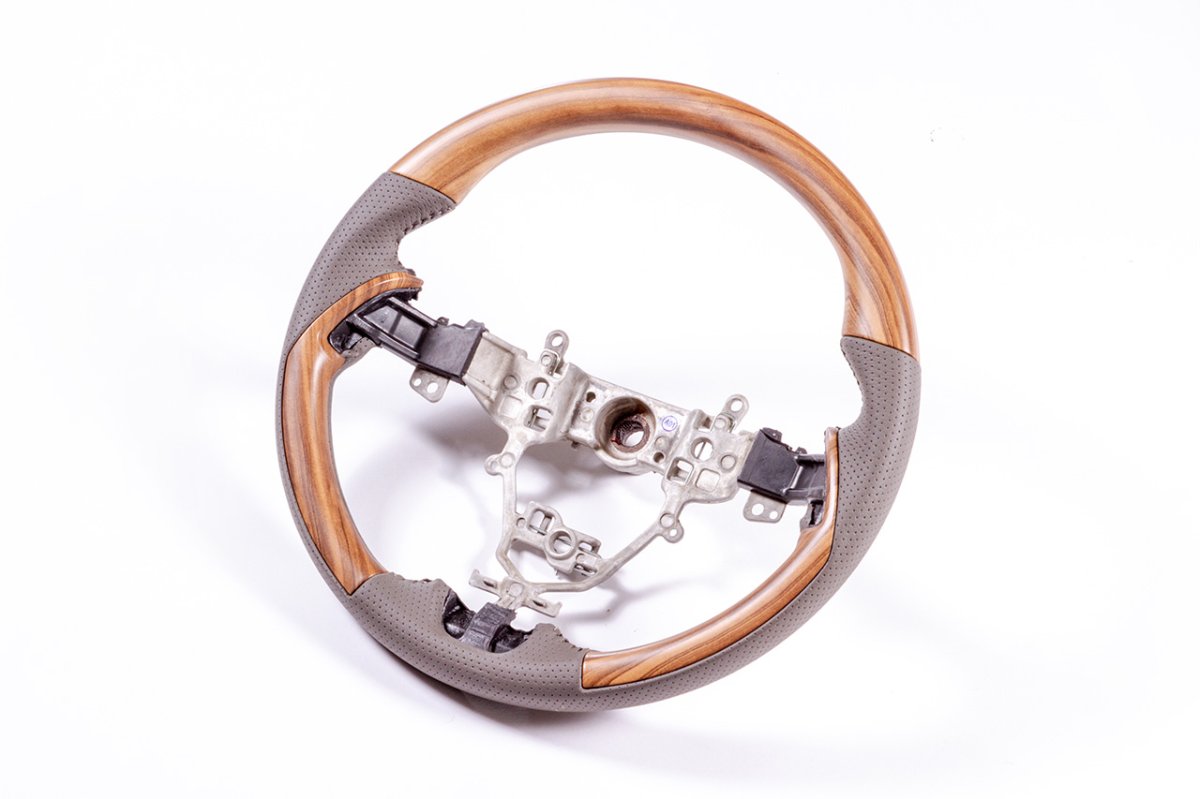 画像5: マット木目調 ステアリング (5)