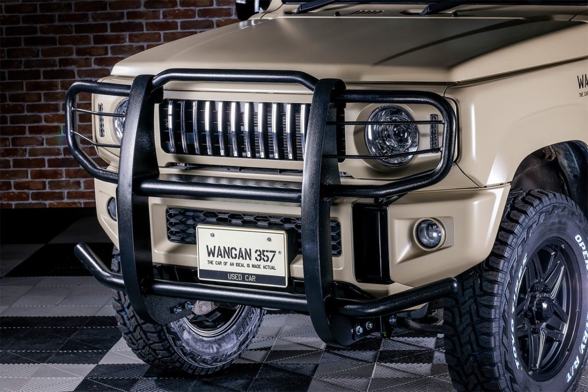 画像7: JB64W　JB74W　ジムニー　シエラ　フロントバンパーガード　フロントグリルガード　プルバー　ブラック (7)