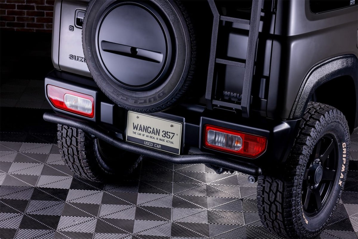 画像3: JB64W　JB74W　ジムニー　シエラ　リアバンパーガード　リアバー　プルバー　ブラック (3)