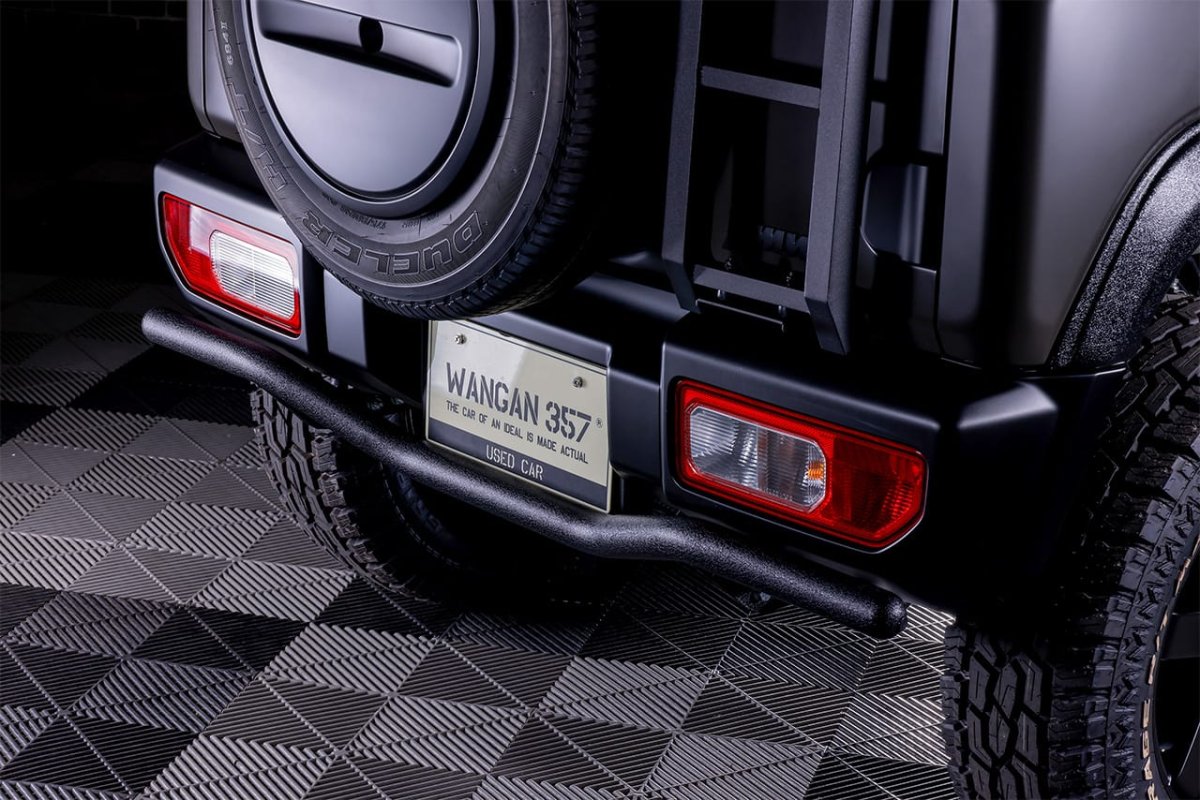 画像4: JB64W　JB74W　ジムニー　シエラ　リアバンパーガード　リアバー　プルバー　ブラック (4)